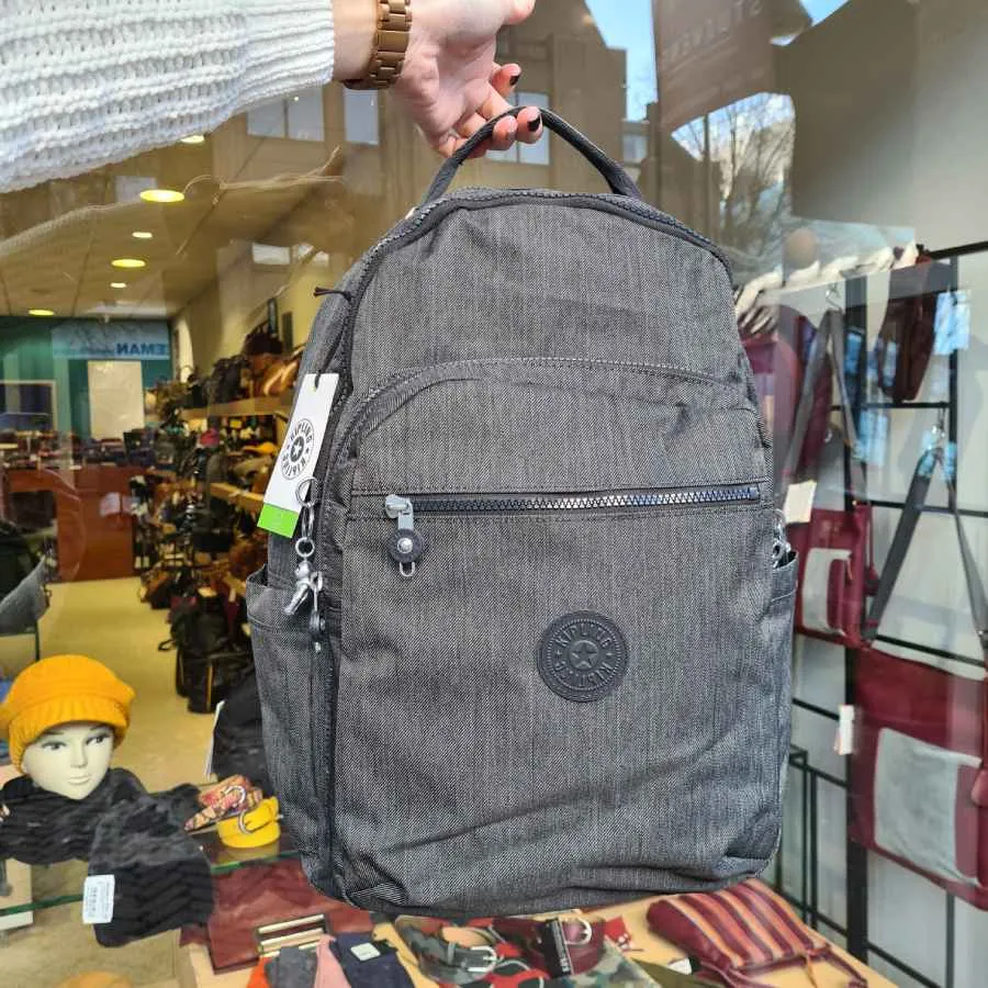 Kipling SEOUL laptop rugzak in Black Peppery
