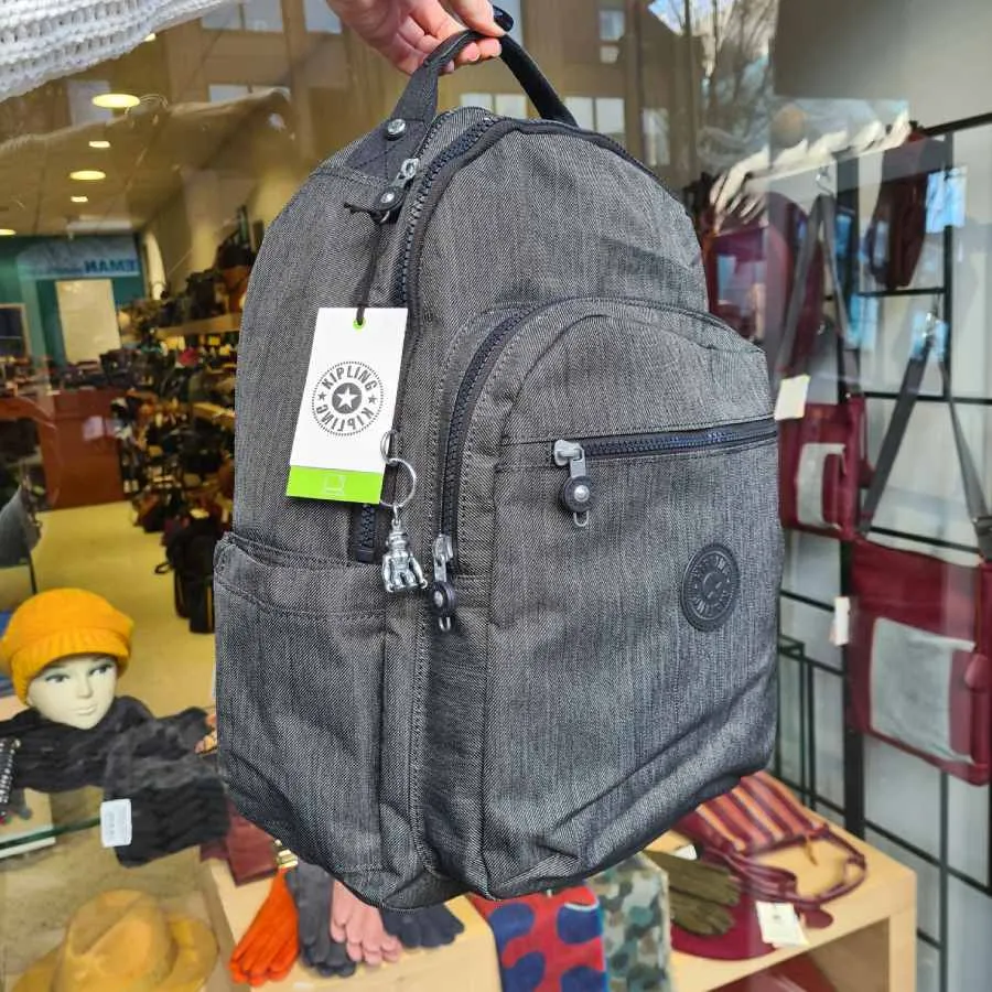 Kipling SEOUL laptop rugzak in Black Peppery