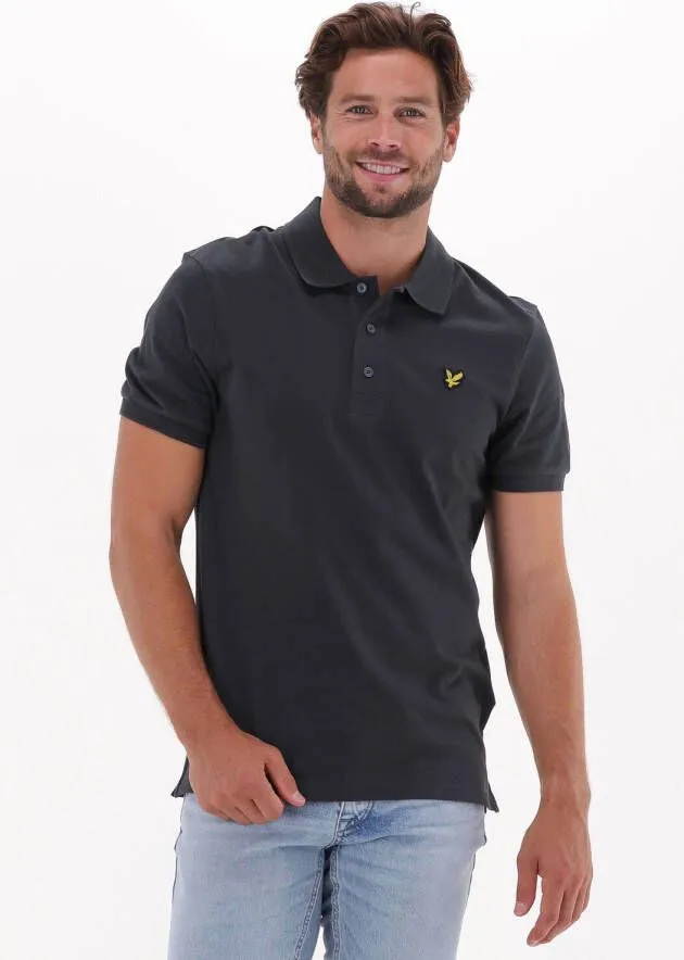 LYLE & SCOTT HEREN POLO'S & TSHIRTS PLAIN POLO SHIRT GRIJS