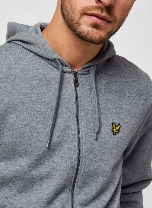      LYLE & SCOTT ZIP THROUGH HOODIE  GRIJS   