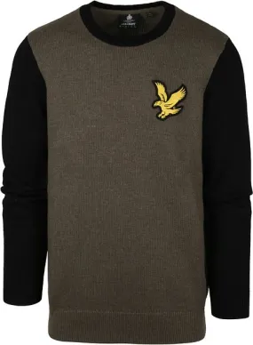 Lyle and Scott  Trui Logo Olijfgroen