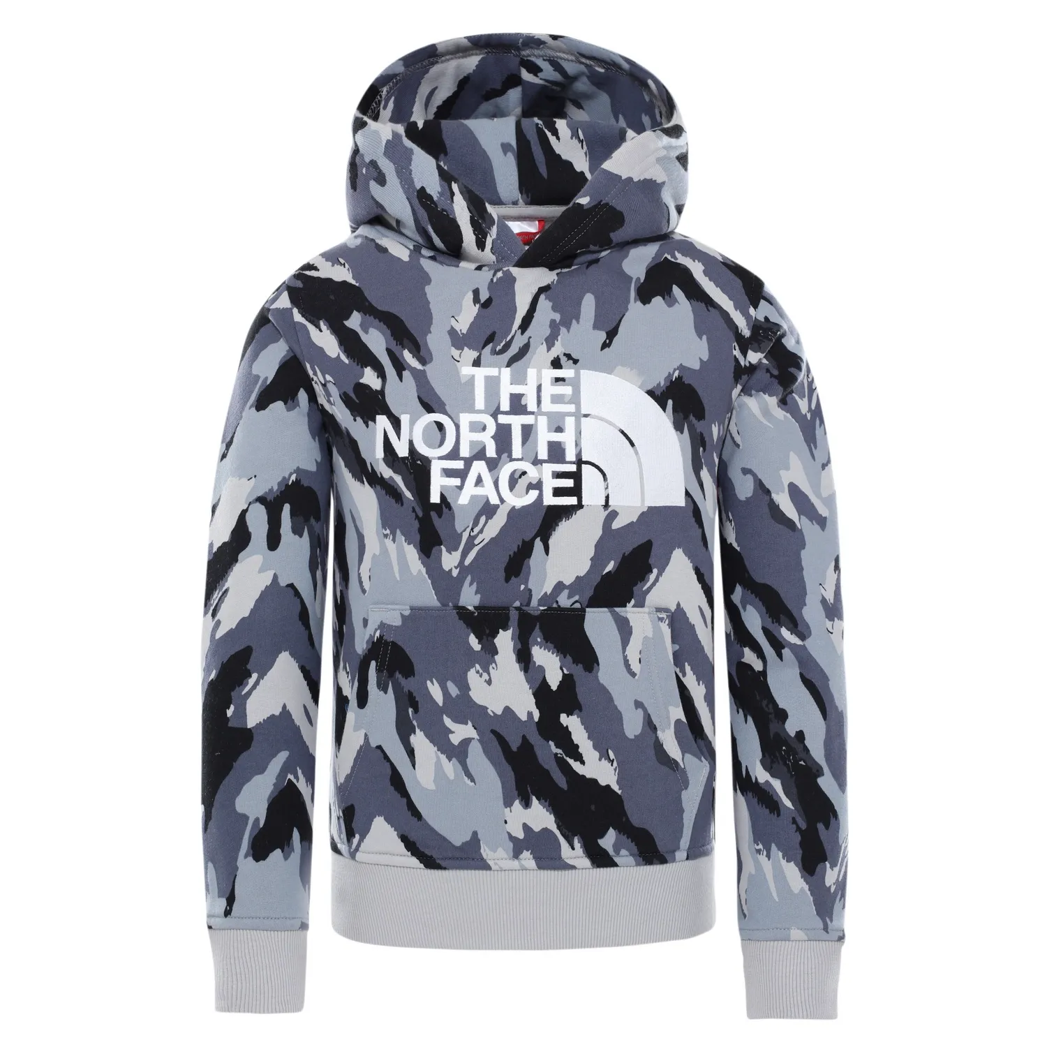 Trui The North Face Boys Drew Peak P/O Hoodie Meld Grey Mountain Camo Print