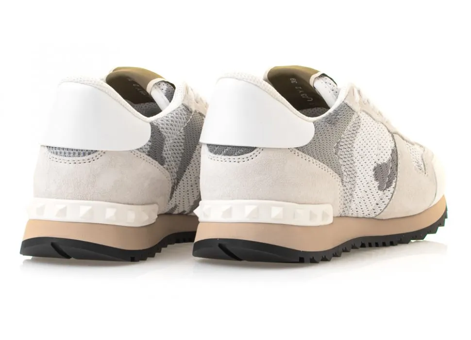 Valentino Garavani Rockrunner Mesh Camouflage Sneakers