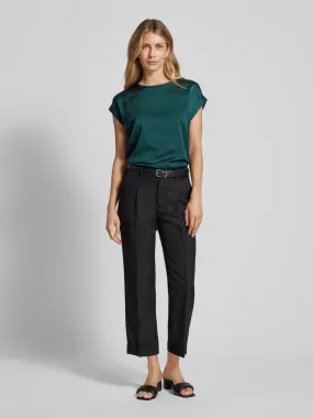 Vila Blouseshirt in satijnlook, model 'ELLETTE' in donkergroen